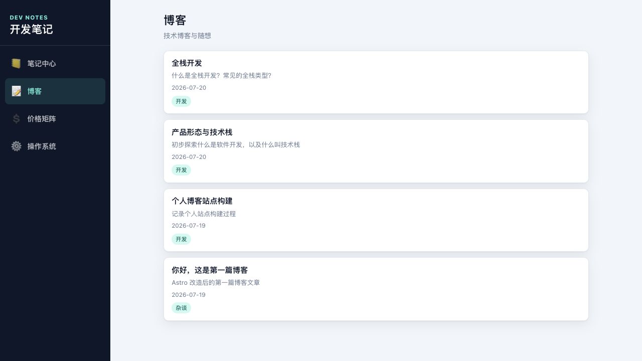 开发笔记 v0.2.2 历史博客 UI